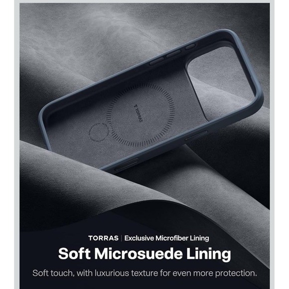 TORRAS Ostand Q3 Silicone for iPhone 17 Pro Max Case, Fit for MagSafe- Deep Blue - Picture 5 of 9